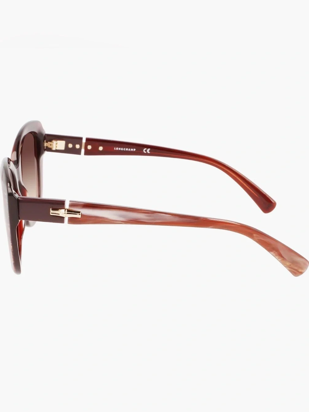 Longchamp Roseau 54mm Butterfly Sunglasses Brown Gradient Authentic New